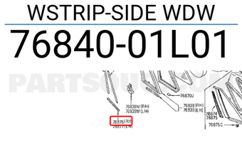 Nissan 7684001L01 WSTRIP-SIDE WDW