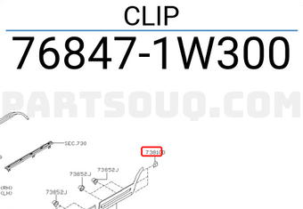 Nissan 768471W300 CLIP
