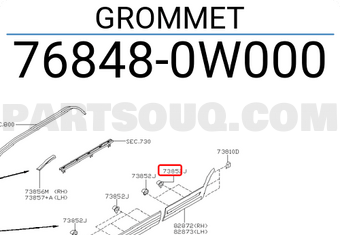 Nissan 768480W000 GROMMET