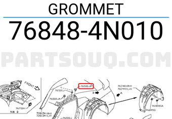 Nissan 768484N010 GROMMET