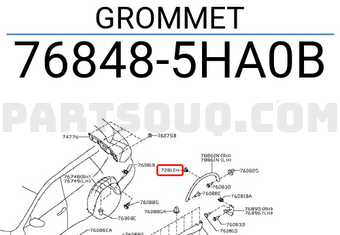 Nissan 768485HA0B GROMMET