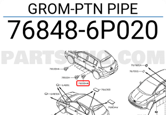 Nissan 768486P020 GROM-PTN PIPE