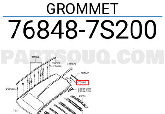 Nissan 768487S200 GROMMET
