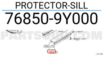 Nissan 768509Y000 PROTECTOR-SILL