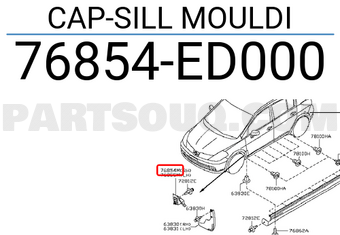 Nissan 76854ED000 CAP-SILL MOULDI