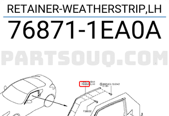 Nissan 768711EA0A RETAINER-WEATHERSTRIP,LH