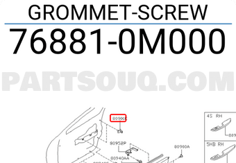 Nissan 768810M000 GROMMET-SCREW