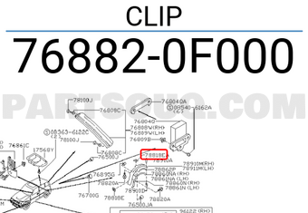 Nissan 768820F000 CLIP
