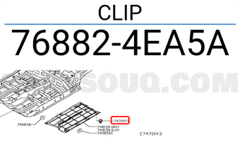 Nissan 768824EA5A CLIP