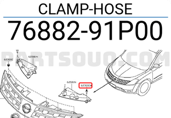 Nissan 7688291P00 CLAMP-HOSE