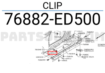 Nissan 76882ED500 CLIP