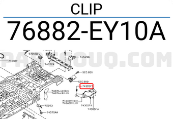 Nissan 76882EY10A CLIP