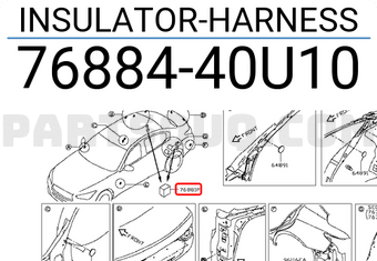 Nissan 7688440U10 INSULATOR-HARNESS
