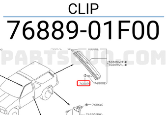 Nissan 7688901F00 CLIP