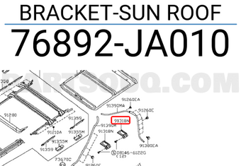 Nissan 76892JA010 BRACKET-SUN ROOF