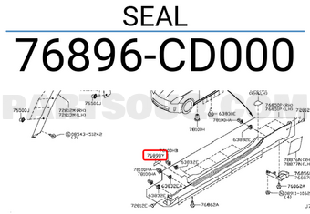 Nissan 76896CD000 SEAL