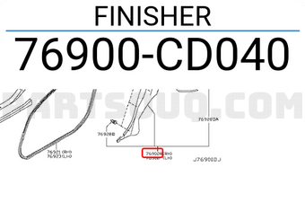 Nissan 76900CD040 FINISHER