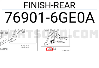 Nissan 769016GE0A FINISH-REAR