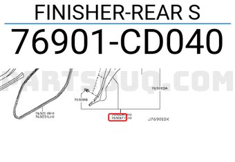 Nissan 76901CD040 FINISHER-REAR S