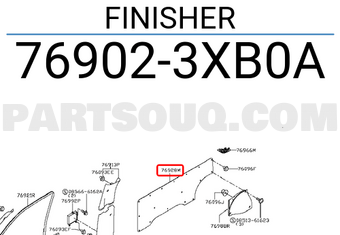 Nissan 769023XB0A FINISHER