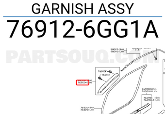 Nissan 769126GG1A GARNISH ASSY