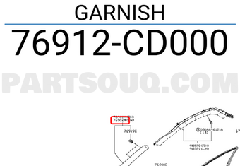 Nissan 76912CD000 GARNISH
