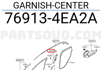 Nissan 769134EA2A GARNISH-CENTER