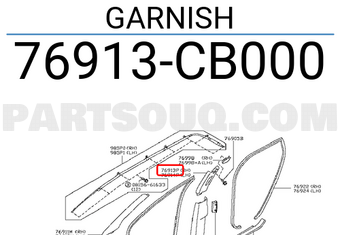 Nissan 76913CB000 GARNISH