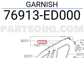 Nissan 76913ED000 GARNISH