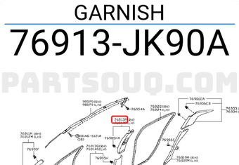 Nissan 76913JK90A GARNISH