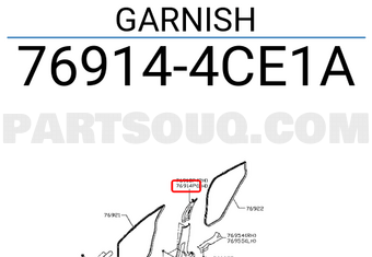 Nissan 769144CE1A GARNISH