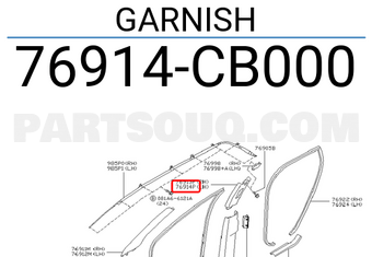 Nissan 76914CB000 GARNISH