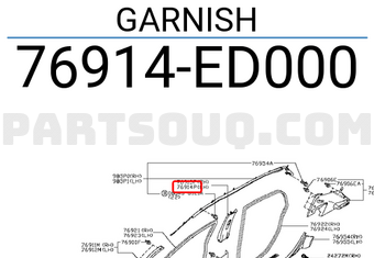 Nissan 76914ED000 GARNISH