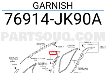 Nissan 76914JK90A GARNISH