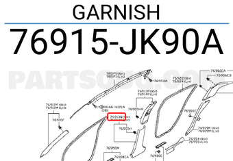 Nissan 76915JK90A GARNISH