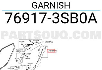 Nissan 769173SB0A GARNISH