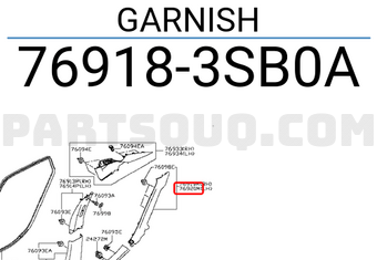 Nissan 769183SB0A GARNISH