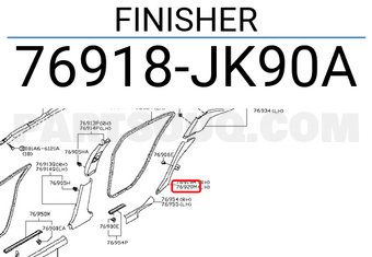 Nissan 76918JK90A FINISHER