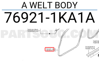Nissan 769211KA1A A WELT BODY