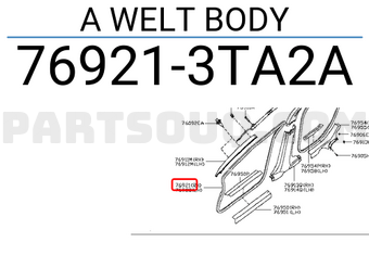 Nissan 769213TA2A A WELT BODY