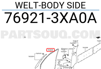 Nissan 769213XA0A WELT-BODY SIDE
