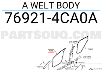 Nissan 769214CA0A A WELT BODY