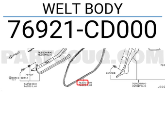Nissan 76921CD000 WELT BODY