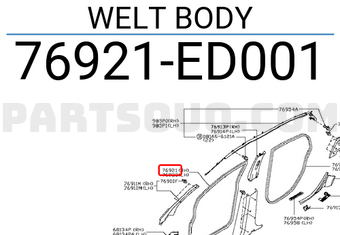 Nissan 76921ED001 WELT BODY