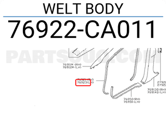 Nissan 76922CA011 WELT BODY