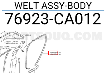 Nissan 76923CA012 WELT ASSY-BODY
