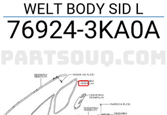 Nissan 769243KA0A WELT BODY SID L