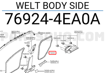 Nissan 769244EA0A WELT BODY SIDE
