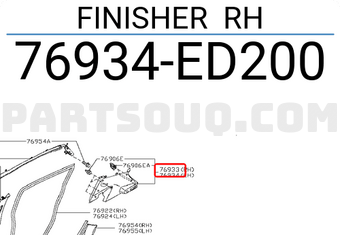 Nissan 76934ED200 FINISHER RH