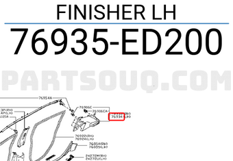 Nissan 76935ED200 FINISHER LH